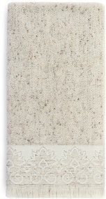 Jogo de toalhas com 550 gr./m2 - Marble Devilla: Bege 1 Toalha P/ medida 70x140 cm - 50x100 cm - 30x50 cm