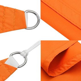 Para-sol estilo vela tecido oxford triangular 5x5x5 m laranja