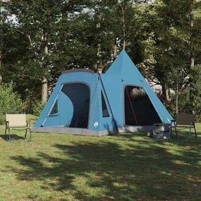 vidaXL Tenda Teepee com telhado Azul 545 x 450 x 295 cm