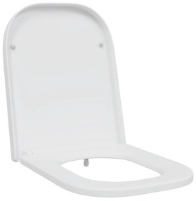 vidaXL Assento de Vaso Sanitário Branco 44,5 x 35 x 3,6 cm Duroplast