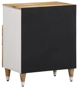 Mesa de cabeceira 50x33x60 cm madeira de mangueira maciça