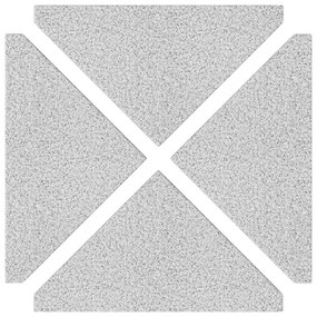 Placas peso guarda-sol triangulares 4 pcs granito 14kg cinzento