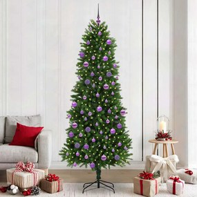 vidaXL Árvore de Natal com 300 LEDs com suporte Verde 240 cm PE