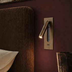Conjunto de 2 candeeiros de parede modernos bronze escuro com LED incluído - Plaza