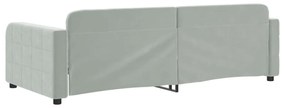 Sofá-cama 90x200 cm veludo cinzento-claro