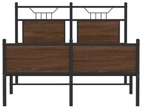 Estrutura cama s/ colchão derivados madeira carvalho castanho