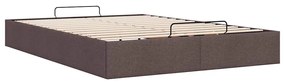 Estrutura de cama otomana sem colchão 140x200cm castanho-escuro