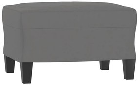 3 pcs conjunto sofás c/ almofadas microfibra cinza-escuro