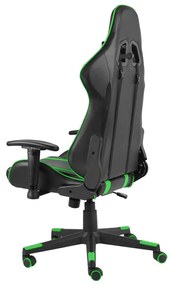 Cadeira de gaming giratória PVC verde