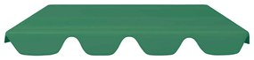 Toldo suplente p/ baloiço de jardim 150/130x105/70 cm verde