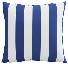 Almofadas decorativas 4pcs 50x50 cm tecido riscas azul/branco