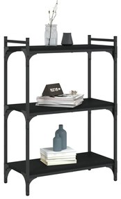 Estante c/ 3 prateleiras 60x30x86 cm derivados de madeira preto