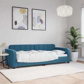 Sofá-cama 80x200 cm veludo azul