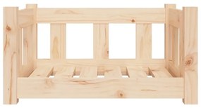 Cama para cães 55,5x45,5x28 cm madeira de pinho maciça