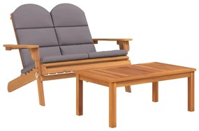 5 pcs conjunto lounge jardim Adirondack madeira acácia maciça