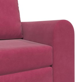 Sofá Cama 2 em 1 Vinho 98x71x83 cm Veludo