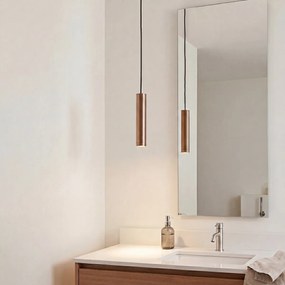 Candeeiro suspenso de design bronze escuro GU10 50mm IP44 - Tuba