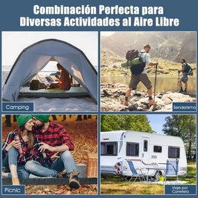Colchão de campismo enrolável à prova de água Colchão de dormir exterior leve e portátil com saco 183 x 62,5 x 6,5 cm Cinzento