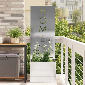 vidaXL Tela de Privacidade para Jardim Fretwork Prata 50 x 140 cm