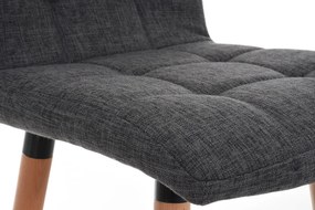 Banco de bar Lincoln em tecido 42 x 94 x 49 cm Cinzento