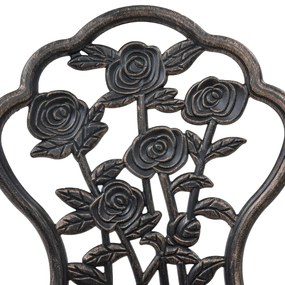 Cadeiras de bistrô 2 pcs alumínio fundido bronze