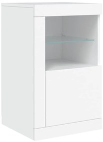 Aparador com luzes LED 142,5x37x67 cm branco