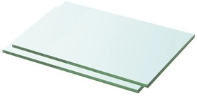 Prateleiras 2 pcs 30x15 cm vidro transparente