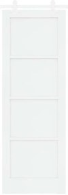 Porta Deslizante vidaXL com Conjunto de Ferragens Branca 73,5x211 cm M