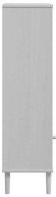 Estante SENJA aspeto de vime 60x35x130 cm pinho maciço branco
