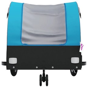 Reboque para bicicleta 30 kg ferro preto e azul