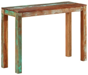 Mesa consola 110x35x76 cm madeira recuperada maciça