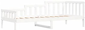 Sofá-cama sem colchão 90x200 cm madeira de pinho maciça branco