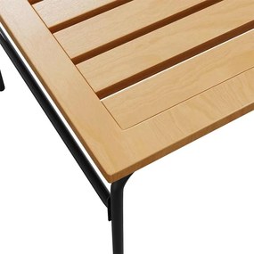 Mesas de centro de encastrar p/ jardim 2 pcs aço preto/castanho