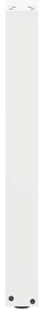Pés de mesa de jantar em forma de U, 2 peças, branco, 100x (72-73) cm,