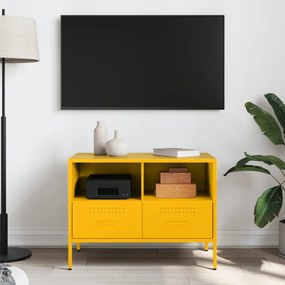 Móvel de TV 68x39x50,5 cm aço amarelo mostarda