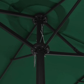 Guarda-sol Dors de Exterior c/ poste em Alumínio 460x270 cm - Verde