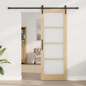 Porta Deslizante vidaXL com Conjunto de Ferragens 'ORKDAL'78x211 cm