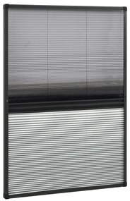 Tela anti-insetos plissada janela quebra-luz alumínio 80x120cm