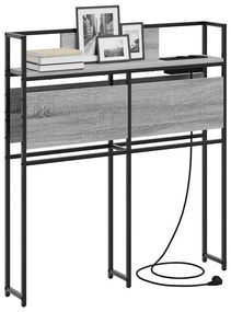 Cabeceira de armazenamento com cabeceira Sonoma cinzento 100 cm