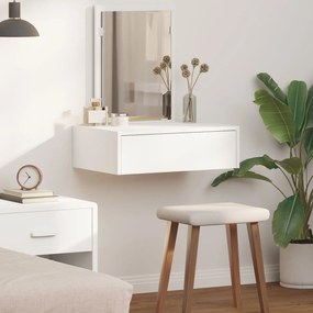 Banco de Maquiagem Suspenso vidaXL Branco 60x40x70 cm
