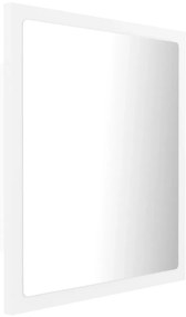 Espelho de casa de banho com LED 40x8,5x37 cm acrílico branco