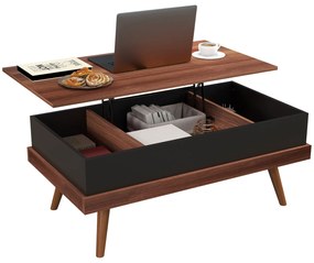 Mesa de Centro Elevatória Mesa de Centro Sala de Estar com 3 Compartim