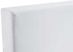 Cama de casal continental em pele sintética branca 140 x 200 cm PRESIDENT Beliani