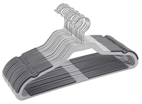 SONGMICS - Pacote com 20 cabides para ternos, design de cabeça plana com gancho giratório de 360°, proteção dupla antiderrapante, resistente, para roupas, camisas, casacos e ternos, cinza CRP44G
