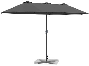 Guarda-sol de Jardim Antracite 380 x 196 x 235 cm