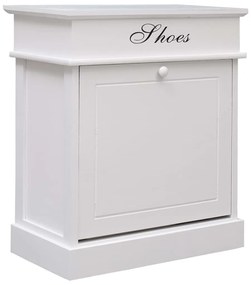 Sapateira 50x28x58 cm madeira de paulownia branco