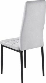 Pack 4 Cadeiras Lan Veludo - Cinza claro