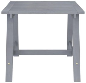 Mesa de jantar para jardim 88x88x74 cm acácia maciça cinzento