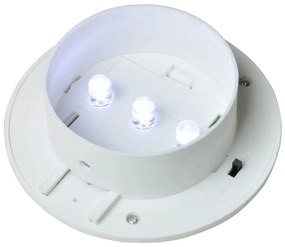Candeeiros solares de exterior LED para vedações 12 pcs branco
