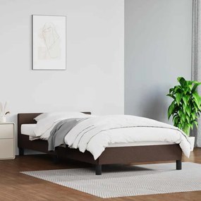 vidaXL Estrutura de cama c/ cabeceira sem colchão 90x190 cm castanho